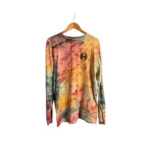 Cross Colours Tie Dye‎ Long Sleeve Shirt "Clothing Without Prejudice" Graphic XL